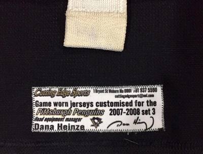 2008 Ryan Malone Pittsburgh Penguins Stanley Cup Finals Game Worn